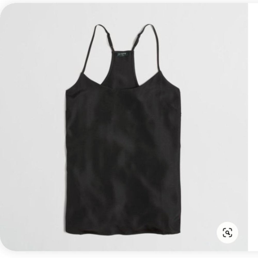 J Crew Racerback Camisole Black Tank Sz 2